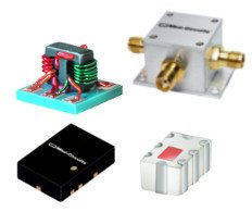 Four RF splitters / dividers in a variety of coaxial and surface mount package styles