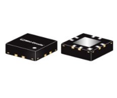 MMIC low noise amplifier showing top and bottom of package