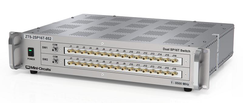 Solid-State Switch Assembly, SP16T x 2, 1 - 8500 MHz, 2U, SMA