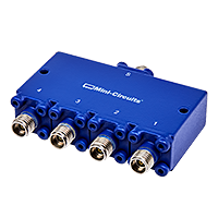 4 Ways Stripline DC Pass Power Splitter, 18000 - 50000 MHz, 50Ω