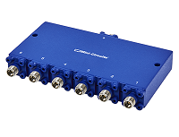 6 Ways Stripline DC Pass Power Splitter, 18000 - 26500 MHz, 50Ω