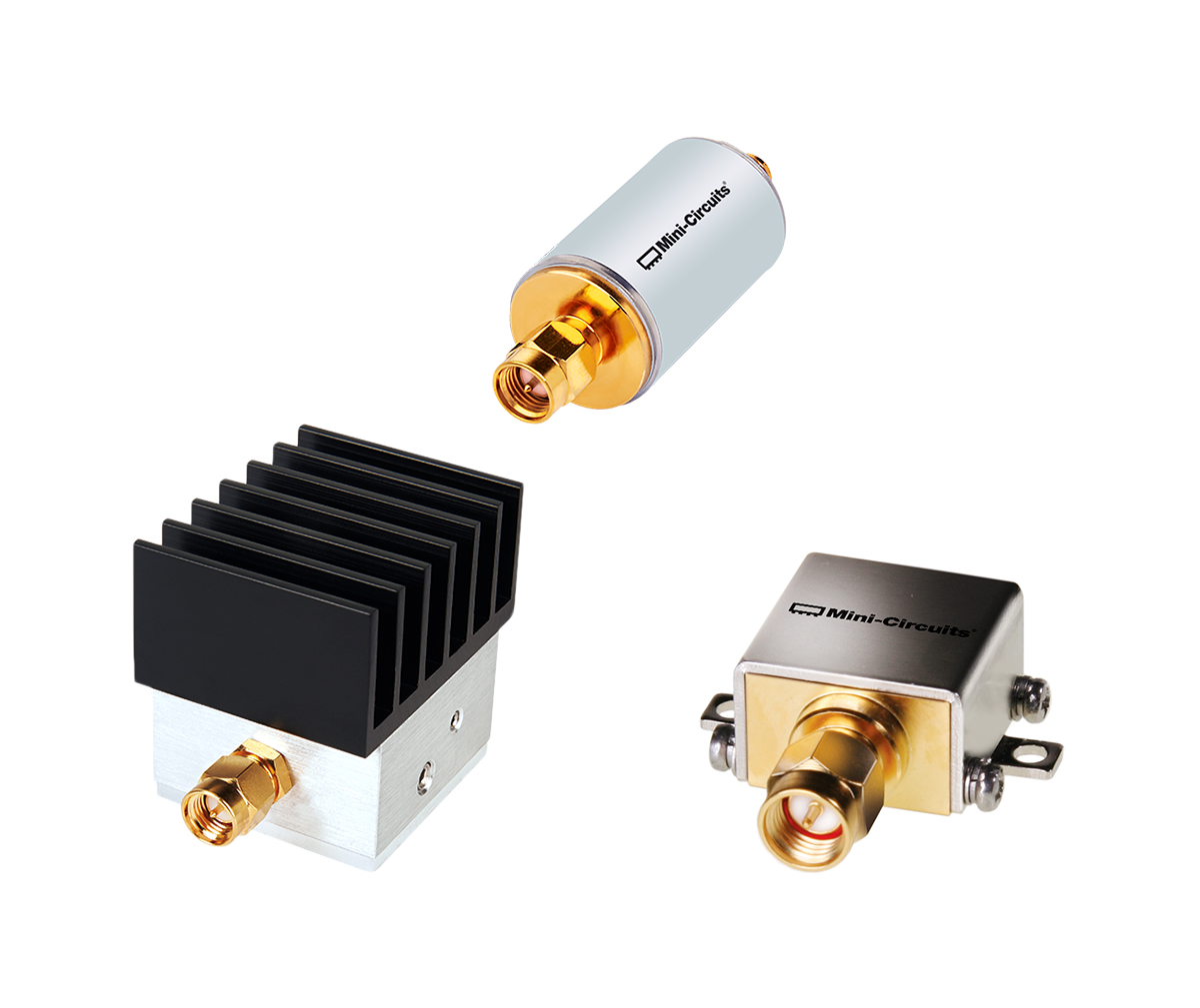 Three coaxial low pass filters
