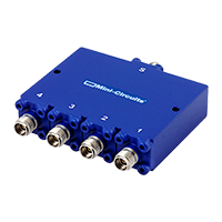 4 Ways Stripline DC Pass Power Splitter, 6000 - 40000 MHz, 50Ω